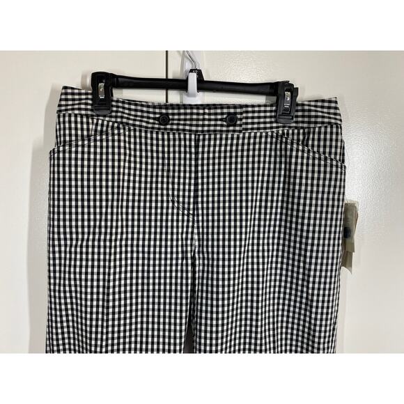 Jones New York Sport Stretch Black & White Cape Cod Crops Size 10 NEW - Picture 2 of 9